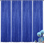 Navy Blue Sequin Backdrop Curtain 4 Pieces 2FTx8FT Glitter Photography Backdrop for Party Wedding Birthday Christmas Decorations