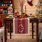 Table Runners 63 Inches,Elk Table Runner with Tassel Fringe,Christmas Table Runner for Party，Coffee Table, Festival
