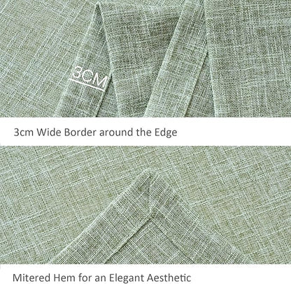 maxmill Flaxy Faux Linen Tablecloth with 2-Tone Slubby Texture Wrinkle Free Anti-Shrink Soft Table Cloth for Kitchen Dining Tabletop for Outdoor and Indoor Use Rectangle 60 x 84 Inch Sage