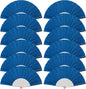 12 Pack Handheld Fan,Folding Hand Glitter fan with Shining Transparent Fan Rib – Ideal for Wedding, Church, Festival, Dance, Tea Party, Club, and EDM Accessories, Royal blue