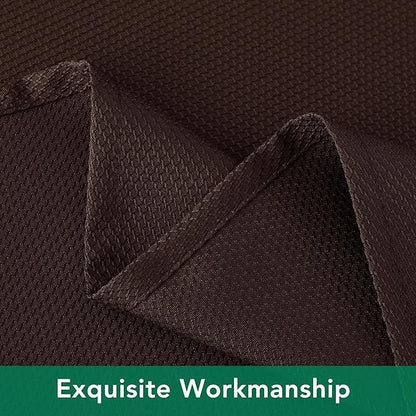 Biscaynebay Textured Fabric Tablecloths 60x84 Inches Rectangular, Brown Water Resistant Tablecloths for Dining, Kitchen, Wedding and Parties etc. Machine Washable