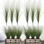 6PCS Fake Plants Artificial Wheat Grass Greenery Plastic Plants Fake Grass Artificial Plants for Outdoor Decor Artificial Grass Plant with Greenery Stems for Indoor Home Decoration 26.4"