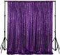 ShinyBeauty 4FT x 7FT Purple Sequin Backdrop | Photobooth Background | Wedding & Event Decor | Rustic & Elegant Sequin Fabric | Perfect for Photography & Parties | Durable Sequin Curtains