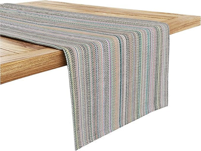 Ruvanti 100% Cotton Table Runner 108 Inches Long, Non-Slip, Stain Resistant, Washable & Reusable Table Runners Perfect for Wedding, Parties, Christmas, Holiday, in-Door use - Color More