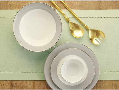 Solino Home Linen Table Runner 60 Inches - 100% Pure Linen Sage Green Hemstitch Table Runner 14 x 60 Inch Ideal for Dresser and Coffee Tables - Fall, Thanksgiving, Christmas - Classic Hemstitch