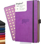Dingbats* Wildlife Dotted Journal Notebook A5 - Vegan Leather Hard Cover, Ideal for Work, Travel - Pocket, Elastic