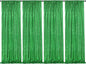 Green Sequin Backdrop 4 Panels 2FTx8FT Wedding Photo Backdrop Glitter Birthday Party Decorations Sparkle Background Drapes