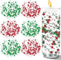 50 PCS Artificial Floating Beads for Centerpieces Vases, 8+3mm String Beads for Christmas Party Pearl String for Decoration, Red & Green String Pearls for Crafts Vase Fillers