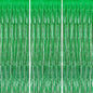 3 Pack Foil Fringe Backdrop - Green Shiny Tinsel Curtains for Party Decoration/Photo Booth Props - 3.3x8.2 FT Metallic Foil Backdrop for Birthday, Wedding, Graduation, Christmas.