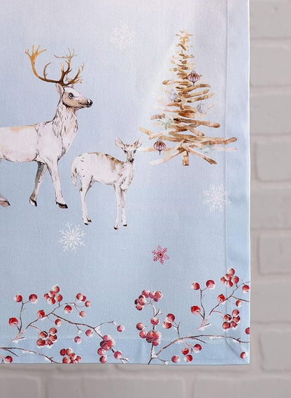 Maison d' Hermine Table Runner 100% Cotton Single Layer Table Runners 60 inches Long Decorative for Home Kitchen Dining Party Baby Shower Wedding Bridal Shower (Fairytale Forest, 14.50" x 60")