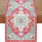 Snycler Table Runner Boho Table Runners Vintage Elegant Farmhouse Table Center Linen Decor for Home Dining Party Entrance (13x48 Inch) Boho-Pink