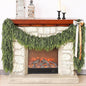 Real Touch Cedar Garland - Artificial Christmas Garlands Faux Green Cedar Fake Pine Needles Garland for Fireplace,Table, Stairs, Mantle, Window,Indoor Outdoor,Home,Holiday Decor(2 PCS,5 FT)