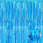 6 Pack Lake Blue Foil Fringe Curtain Backdrop, 3.28Ft x 8.2Ft Metallic Tinsel Foil Fringe Streamer Curtains for Photo Booth, Birthday, Wedding, New Year Party Decorations