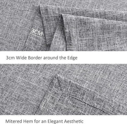 maxmill Flaxy Faux Linen Tablecloth with 2-Tone Slubby Yarn Texture Wrinkle Resistant Anti-Shrink Soft Table Cloth for Kitchen Dining Restaurant Tabletop Rectangle 60 x 120 Inch Light Gray