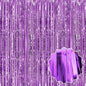 6 Pack Light Purple Foil Fringe Curtains Backdrop, 3.28 x 8.2 Ft Metallic Streamers Tinsel Curtains Background for Photo Booth, Birthday, Weddings, Carnivals, Graduation, Themed Party Decorations