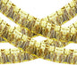 4 Pack Iridescent Float Fringe Curtains, Metallic Foil Fringe Garland Shiny Tassel Foil Float Parade Float Decorations for Trailer Car Graduation Homecoming Outdoor Indoor Party (Gold)