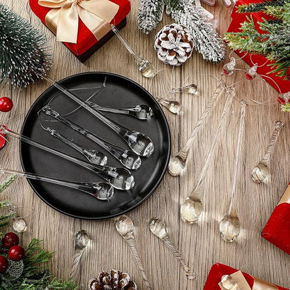 22 Pcs Clear Glass Teardrop Christmas Ornaments Crystal Raindrop Hanging Ornaments Crystal Chandelier Drop Pendant Icicles Decorations for Christmas Tree Winter Party Supplies (4 Medium Size)