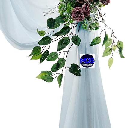 MDS Halloween Chiffon Draping Fabric - 1 Panel, 30" Wide x 75ft Long - Sheer Spooky Arbor & Canopy Drapery for Haunted House Backdrops, Party Ceilings, DIY Costumes & Themed Events - Baby Blue