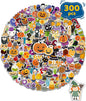 300 PCS Halloween Pumpkin Stickers, Vinyl Waterproof Stickers for Water Bottles Laptop Skateboard Computer, Halloween Party Favors Gifts Funny for Kids Teens Adults