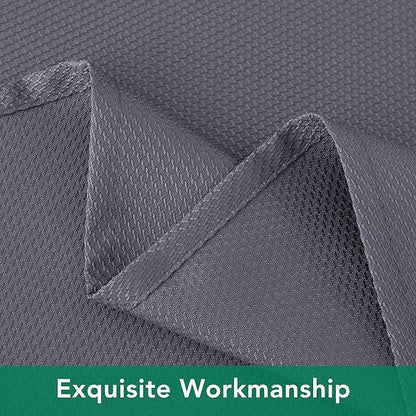 Biscaynebay Textured Fabric Round Tablecloths 108", Dark Grey Water Resistant Washable Table Cloth Circle Folding Table Covers Linen for Dining, Kitchen, Wedding, Parties etc