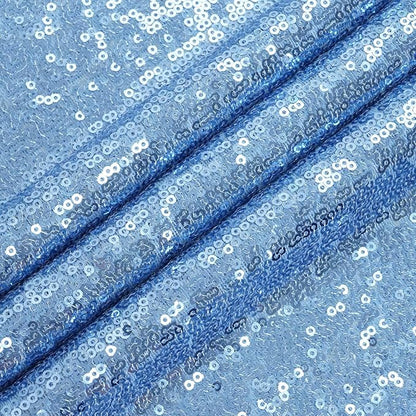 Eternal Beauty Baby Blue Sequin Backdrop, 10x10 Ft Glitter Background Curtains for Shimmer Photography Party Wedding Birthday Back Drop Decor