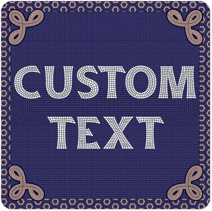 Custom Sign, Custom Street Sign, 11 Font Colors, 13 Font Styles, 4 Hole Options, 22 Sizes, 24x24 Inches, Rust Free DiBound, Fade Resistant, Made in USA by My Sign Center (Fauxsaic 1)