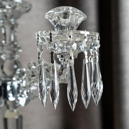 HDCRYSTALGIFTS 20Pcs Chandelier Icicle Crystal Prisms with Bead Crystals Lighting Lamp Replacement Parts (63mm, Clear)