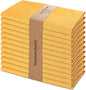 Urban Villa Cloth Napkins 100% Cotton Slub Absorbent Dinner Napkins (Set of 12) Oversized 20x20 Inches Solid Mustard Color Soft Durable Reusable Washable Ideal for Everyday Use Wedding Parties