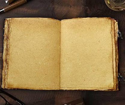 cuero 3 Moon Blue Lapiz Embossed Vintage Leather Journal | 240 Pages of Antique Handmade Deckle Edge Vintage Paper, Leather Sketchbook, Drawing Journal, Great Gift (9 inch 12 inch, brown)