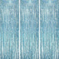 3 Pack 3.3 x 8.2 ft Laser Blue Foil Fringe Backdrop Curtains, Tinsel Streamers Party Decorations, Fringe Backdrop