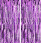 Crosize 2 Pack 3.3 x 9.9 ft Purple Foil Fringe Backdrop Curtain, Streamer Backdrop Curtains, Streamers Birthday Party Decorations, Tinsel Curtain for Parties, Galentines Decor, Preppy, Photo Booth