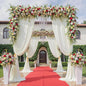 leegleri 20ftx12ft Wrinkle Free Ivory Backdrop Curtain, 4 Panels 12FT Height Ivory Wedding Backdrop Drapes, Silky Polyester Back Drop Cloth for Birthday Photography Background Party Backdrop Draping