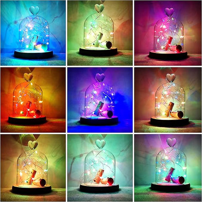 Wine Bottle Lights with Cork 15Pack 10 LED 40 Inches Battery Operated Silver Wire Liquor Fairy Mini String Lights for Party Christmas Halloween Wedding Decoration