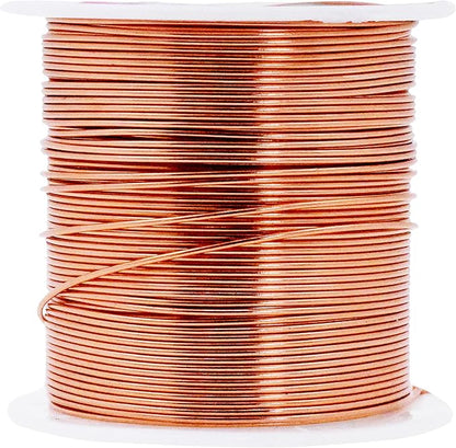 Mandala Crafts 20 Gauge Anodized Aluminum Craft Wire for Jewelry Making - 450 FT Colored Flexible Silver Copper True Blue Brown Red Kelly Green Wire - Bendable for Bonsai Armature Crafting Sculpting