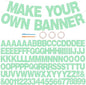 BEISHIDA 116 PCS Glitter Light Green DIY Letter Banner Kit Make Your Own Banner，Including 111 Letters and Numbers 3 Rope and 7 Threading Device,Customized for Birthday Graduation Wedding Party Decor