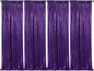 Purple Sequin Backdrop 4 Panels 2FTx8FT Photo Background Glitter Party Backdrop Curtains for Wedding Baby Shower Stage Decorations