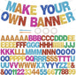 BEISHIDA 116 PCS A-Z Glitter Colorful DIY Letter Banner Kit Make Your Own Banner，Including 111 Letters and Numbers 3 Rope and 2 Threading Device,Customized for Birthday Graduation Wedding Party Decor