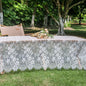 TINWIN Rectangle Lace Tablecloth 60x120 Inch White Vintage Runner Eyelash Fabric for Kitchen Dining Picnic Table Wedding Decor for Home Decoration Tea Party Decor-3