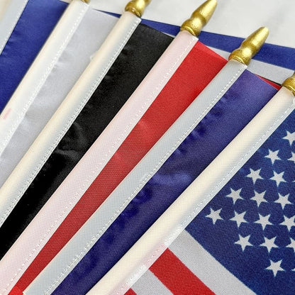 22 Pack All Branches Military Service Flags Set Small Mini Army Armed Forces Handheld Flag on Stick for Veterans Day,Memorial Day Decorations,5x8 Inch