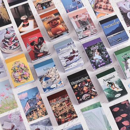 12 Sets 600 Sheets Washi Stickers for Journaling, Nature Season Festival Travel Flower Stickers Vintage Aesthetic Scrapbook Sticker Set for Bullet Journal Art Diary Card Craft Gifts Planner Notebook