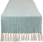 DII Woven Basic Tabletop Collection Chevron Table Runner, 15x108, Teal