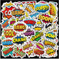 Cool Superhero Stickers 615 Count Boom Party Favors Goodie Gifts Bags Decor for Birthday Invitations Adhesive Stickers Decorations Cartoon Comic Style Stickers