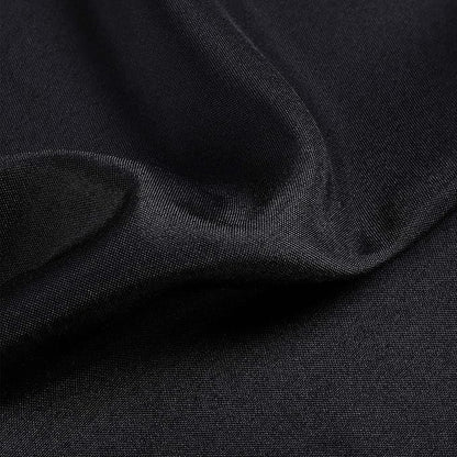 Ascoza 6pack 120 Inch Black Round Tablecloth in Polyester Fabric for Wedding/Banquet/Restaurant/Parties