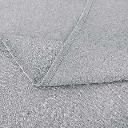 NLMUVW Square Linen Tablecloth, Light Grey Small Table Cloth Water Resistant Textured for Kitchen Dining Party Cafe, 54 x 54 Inch