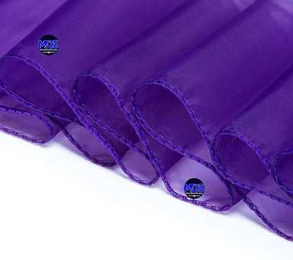 MDS Pack of 125 PCS Organza Chair Sashes Wider Dining Chair Bows Ribbon Tie Back for Wedding Party Birthday Bridal Shower Reception Event Banquet Home Chair Cover Decoration - Purple