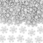 MARFOREVER Christmas Snowflake Glitter Confetti, Silver Snowflake Paper Confetti Snow Sprinkles Winter Wonderland Party Table Centerpiece for Wedding Supplies Christmas Party Decorations
