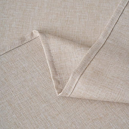 NLMUVW Round Linen Tablecloth 48 Inch, Oatmeal Textured Table Cloth Rustic Water Resistant Farmhouse Table Cover for Kitchen Dining Party Coffee