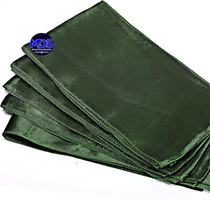 MDS Pack of 300 PCS Satin Chair Sashes Charmeuse Sateen Dining Chair Bows Ribbon Ties Back Sash for Wedding Party Birthday Home Hotel Restaurant Banquet Decoration (7 x 108 Inch, Olive Green)