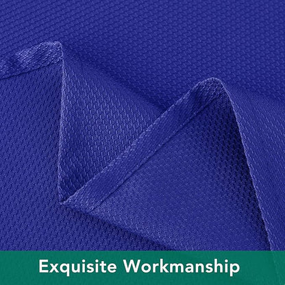 Biscaynebay Textured Fabric Round Tablecloths 90", Royal Blue Water Resistant Table Cloths Circle Folding Table Covers Linen for Dining, Kitchen, Wedding, Parties etc. Machine Washable