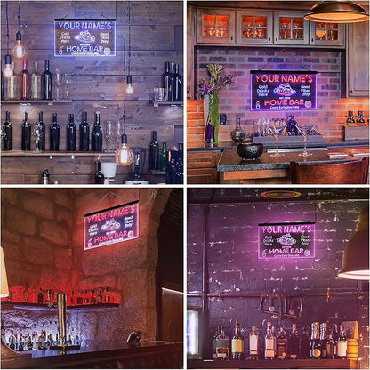 ADVPRO Personalized Your Name Custom Home Bar Beer Established Year Dual Color LED Neon Sign Green & Red 12 x 8.5 Inches st6s32-p1-tm-gr
